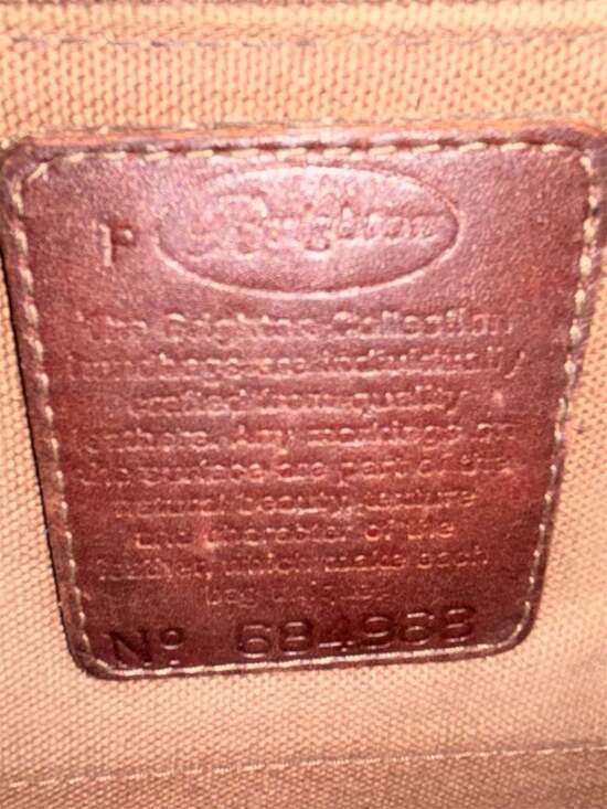 Vintage Brighton Donna Classic Tote Brown Croc-Embossed Leather Shoulder Bag - Picture 2 of 8